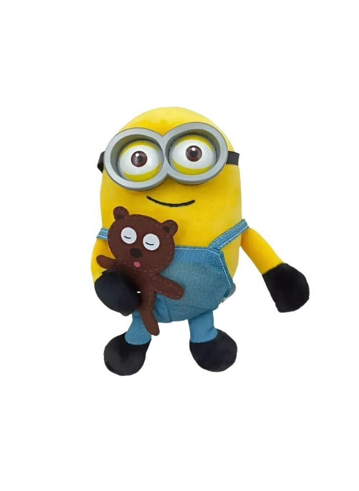 Premium Minions Teddy Bear Plush Toy – Cute Minion Holding Teddy Soft Stuffed Character Doll - Image 1